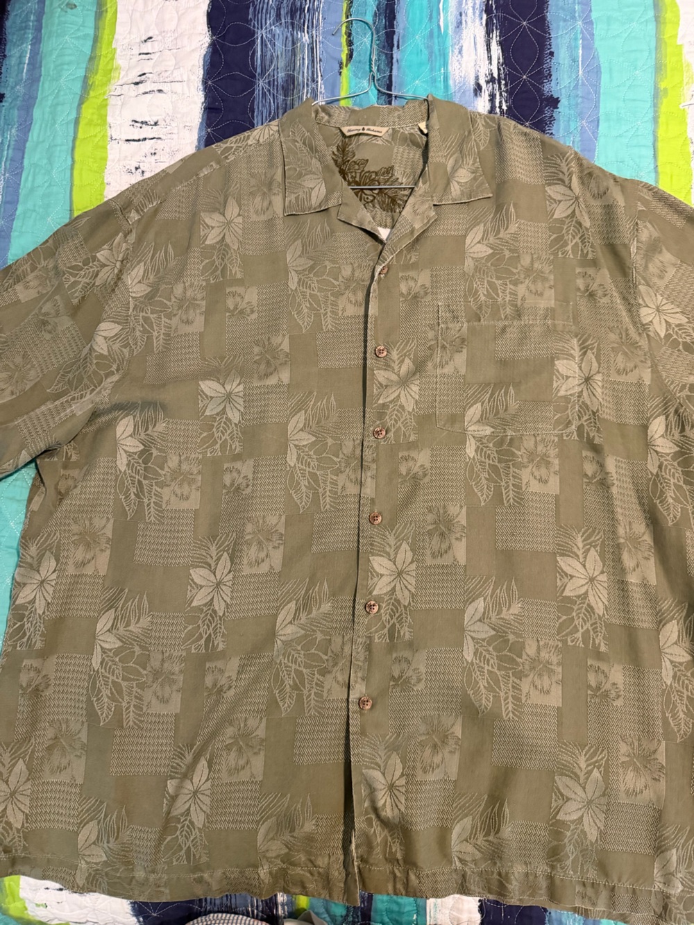 Olive Green Tommy Bahama Button Down